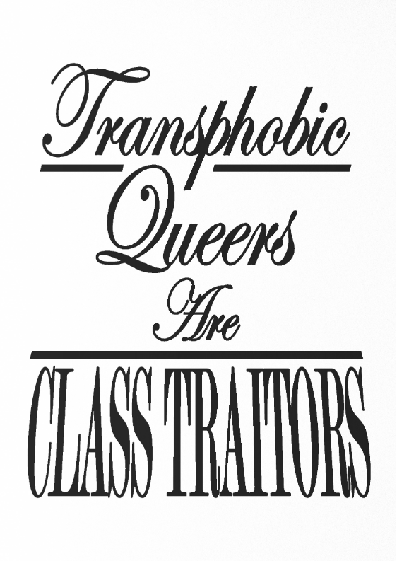 Transphobic queers are class traitors